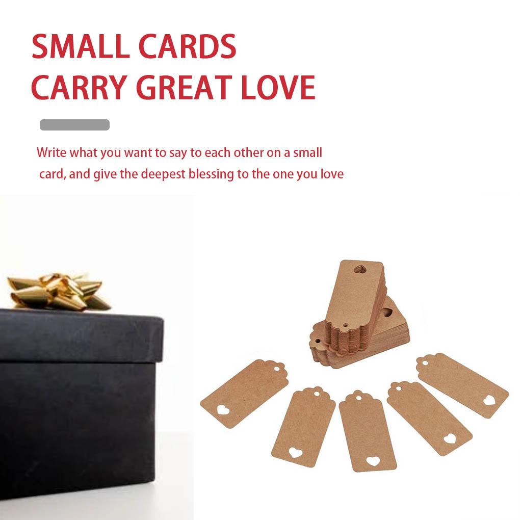 100pcs Paper Gift Tags Hollow Heart Vintage Craft with Jute String Wedding Favor