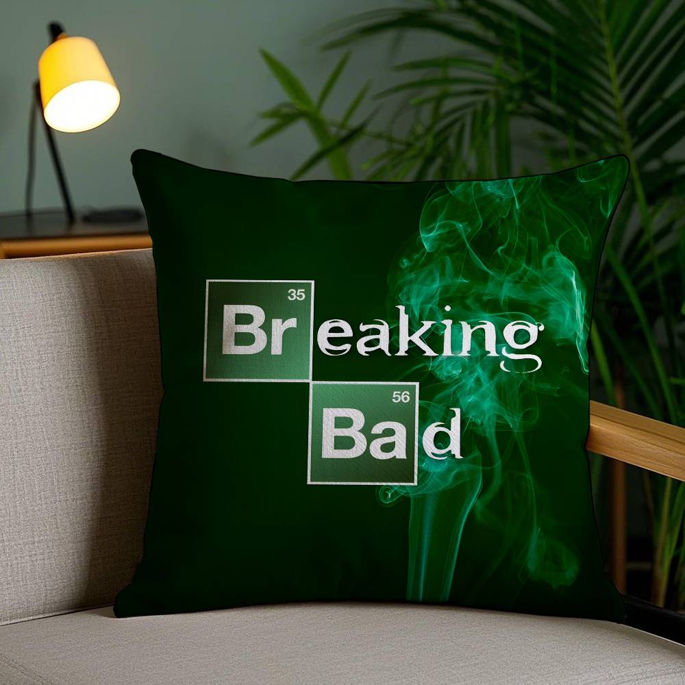 

Popular TV Shows Breaking Bad-B Pillow Case Anti-dustmite Pillowcase Invisible zipper silky short plush Sofa cushion cover 12x12Inch