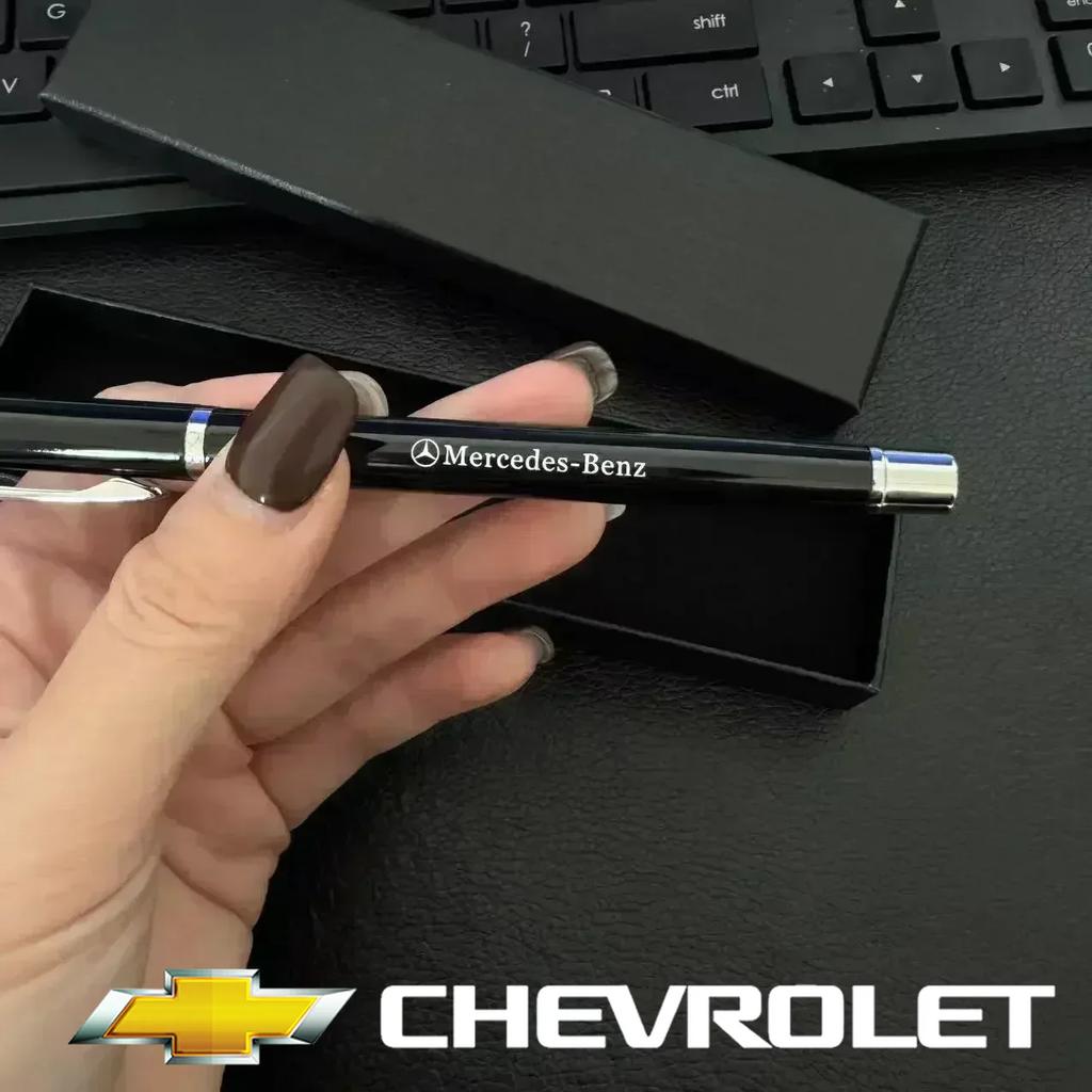 CRB1 Car Logo Emblem Portable Ball Pen Auto Parts For Mercedes Benz S320 W164 W203 W204 W168 C180 E320 A200 CLA Maybach C E S Class