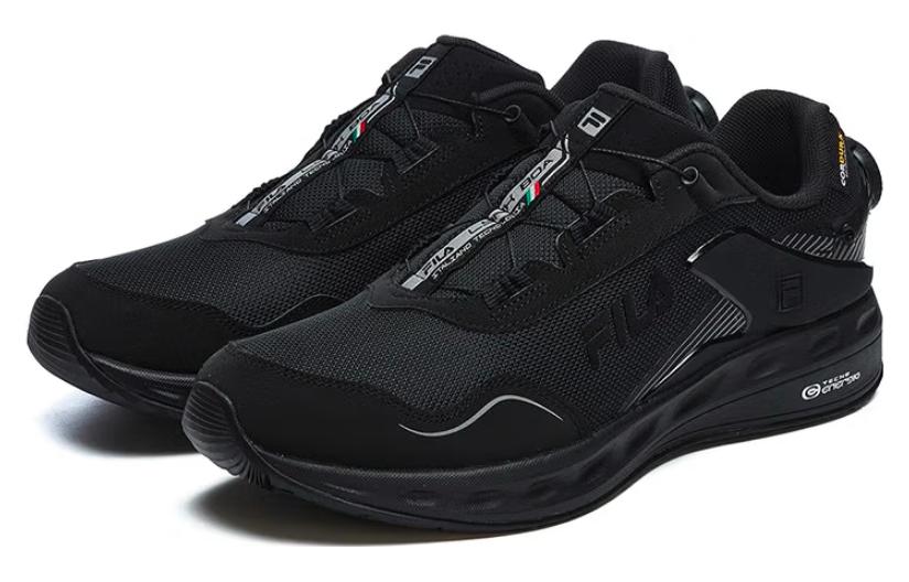Men's Sneakers FILA LYNX BOA Textile, Synthetic Leather Low top Casual Shoes Men's Black