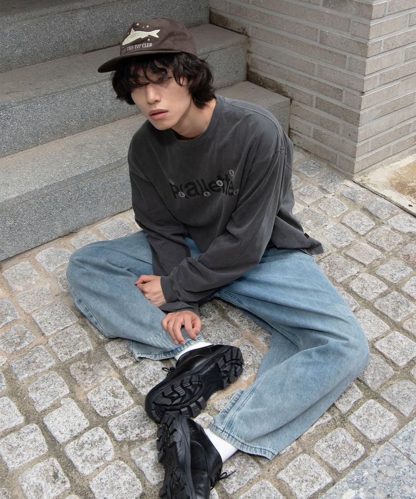 BONATSPALETTE Bp Sticker Long Sleeve Tee_Charcoal