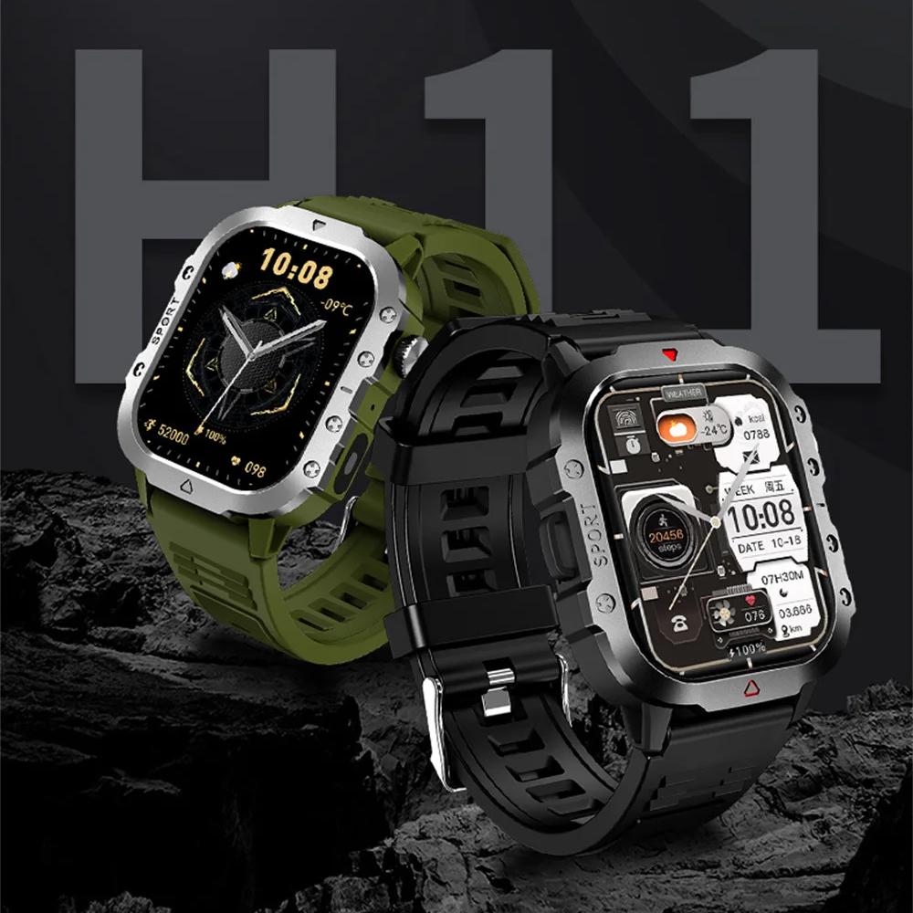 GPS Sport Smart Watch Waterproof Call Military Outdoor Flashlight Smartwatch Men Women Business Watches