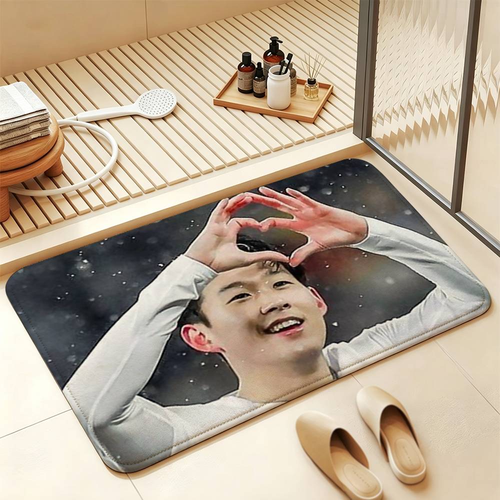 S-Son Heung-min Soft Comfortable Short Plush Rug Carpet mat Anti‑Slip Floor Mat Machine Washable Home Decor