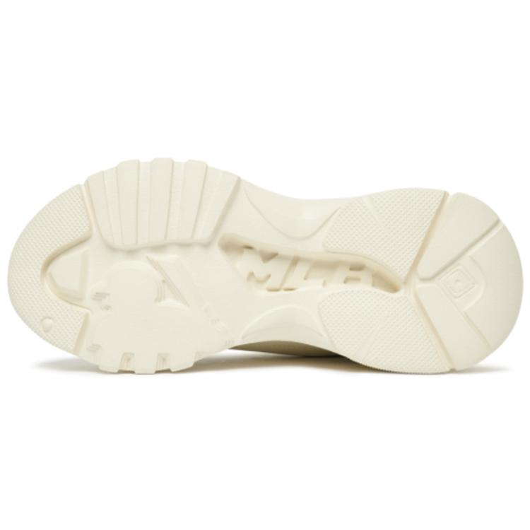 New MLB Big Ball Chunky Mesh Cushioning Anti Slip Wear Resistant Breathability Low Top Chunky Sneakers Unisex White 3ASHCE12N-50CRS