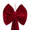 Christmas Tree Bow Topper 70.8 Inches Red Large Velvet Party Supplies Big Christmas Bows For Fireplace Mantels Front Doors