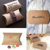 50 uds Caja Almohada de Papel Kraft Negra Blanca Para Joyería Dulces Regalo Recuerdos de Boda Pequeña Empresa Suministros de Embalaje Material bolsos