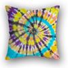 Sofa Bed  Square Pillowcases Home Decor Colorful Swirl  Bedroom Rainbow Decorative