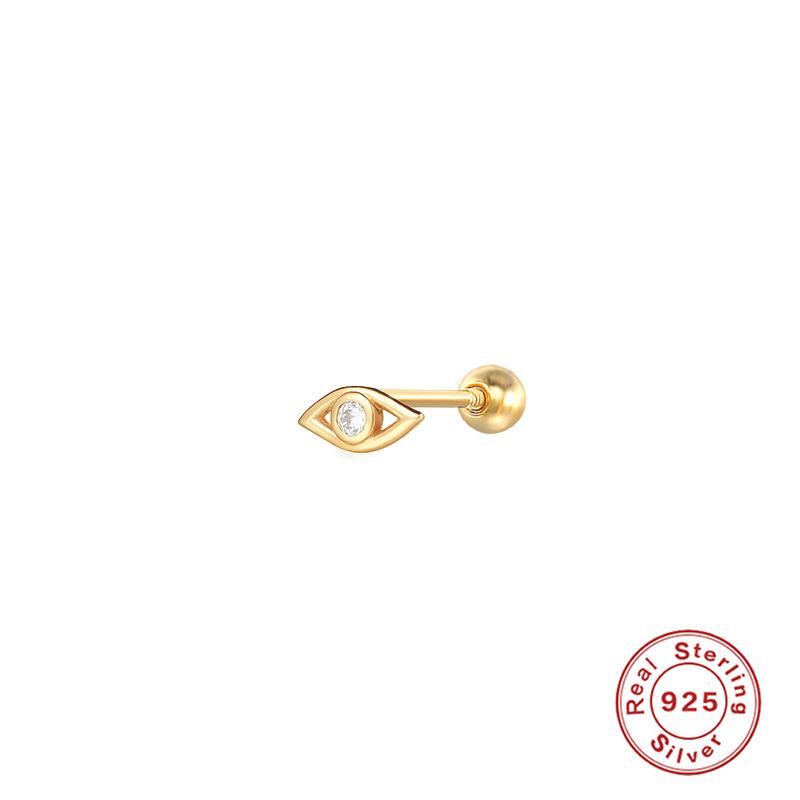 S925 Sterling Silver Piercing Earbone Stud Pinna Stud Earring Zircon Body Earring Flower Snowflake Stud Earrings Europe and America 2026