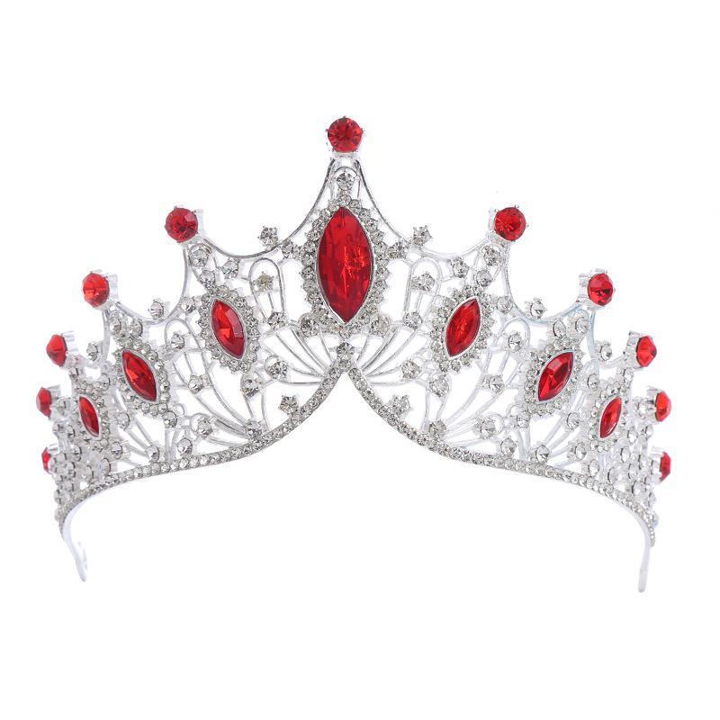 New Bridal Crown Retro Black Baroque Diamond Crystal Tiara Birthday Wedding Headband