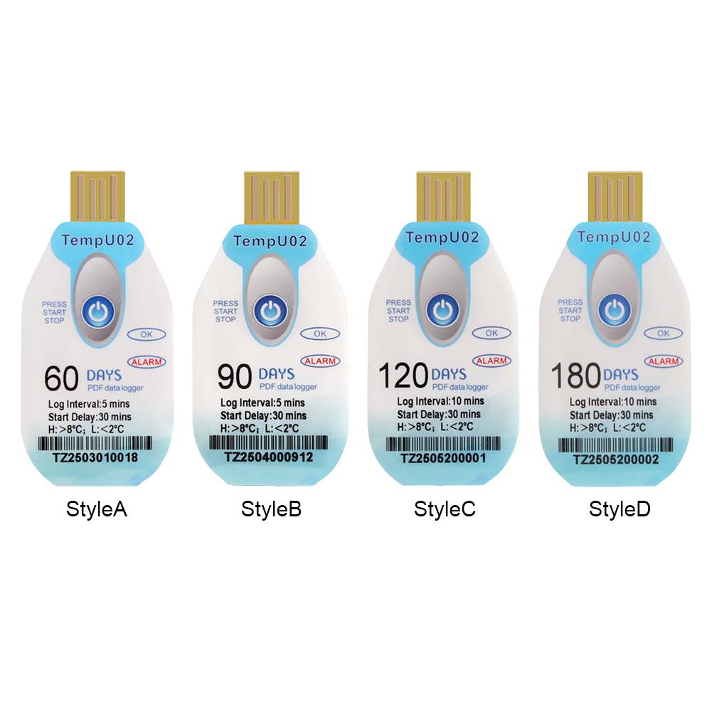 Temperature Data Logger Temp Logger with PDF Report Thermometer Logger 18000 Data Capacity for Cold Chain Transp. Fruit Storage