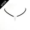 Glory_Arden [Unisex] Vsuede Choker Style Necklace / Ghmn-208