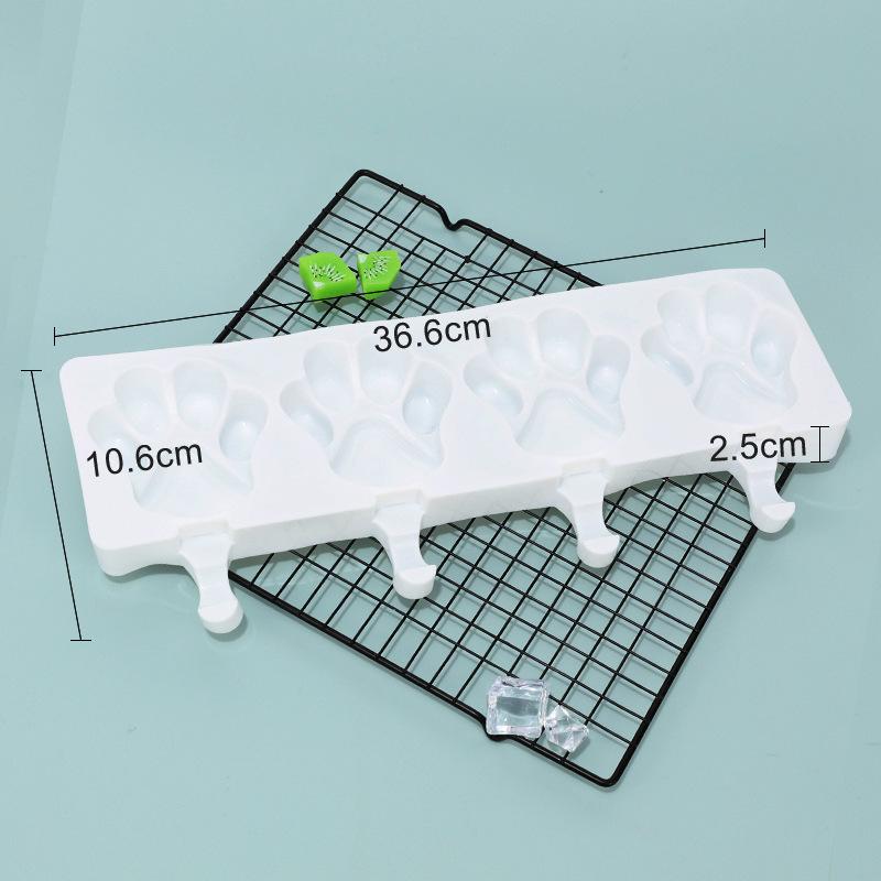 

Ice Cream Silicone Mold Diy Dog Paw Shaped Ice Cube Making Mold Non-Stick French Mousse Summer Ice Popsicle Mold Kitchen Gadget B