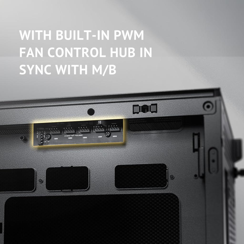 ANTEC FLUX Serie FLUX SE Leises PC-Gehäuse mit schallabsorbierenden Materialien und Echtholz-Mid-Tower