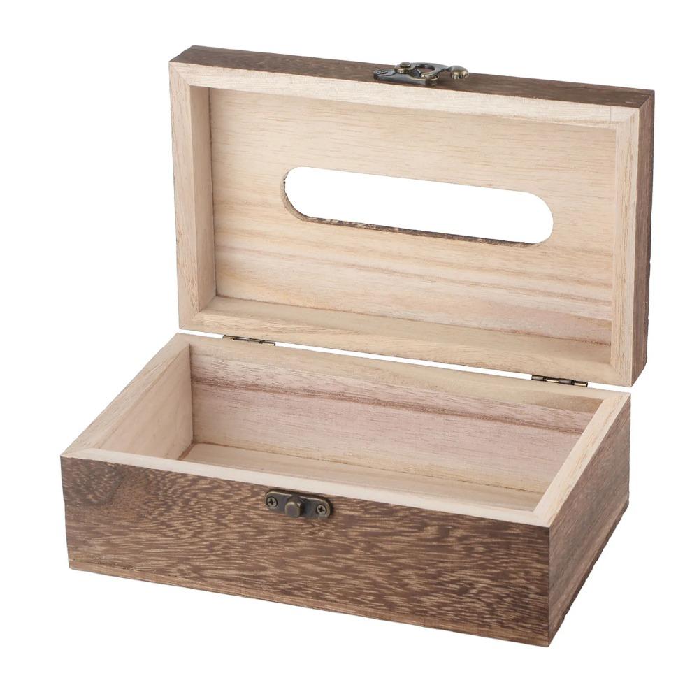 Dřevěná krabička na kapesníky Vintage pouzdro na kapesníky Personalizovaný držák na ubrousky Hotel