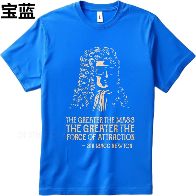 Oversized Summer Unisex T Shirt Isaac Newton Portrait With Quote Short Sleeve Relaxed Fit ONeck Tshirt Cotton Teeshirt