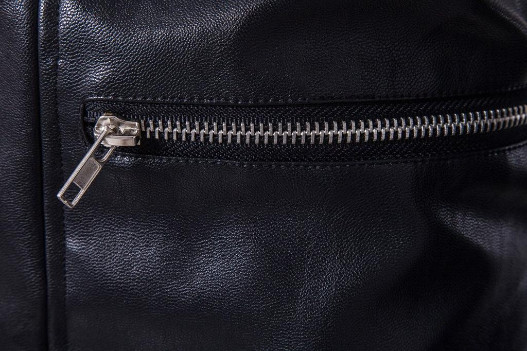 (Simple Flavor) Riders Jacket Motorcycle Jacket Men's Faux Leather Short