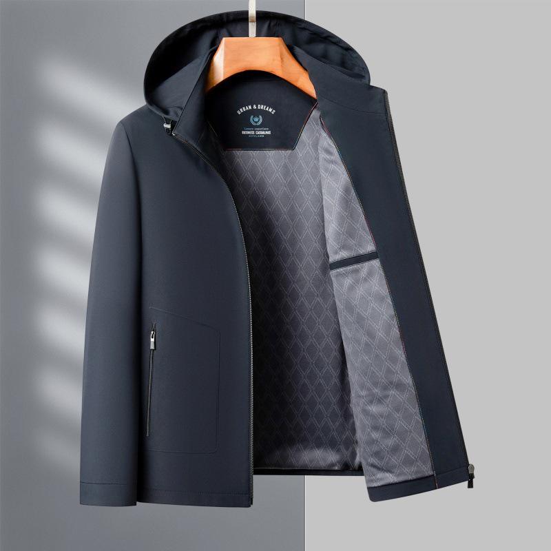 Men's 2026 Spring Casual Business Jacket with Detachable Hood