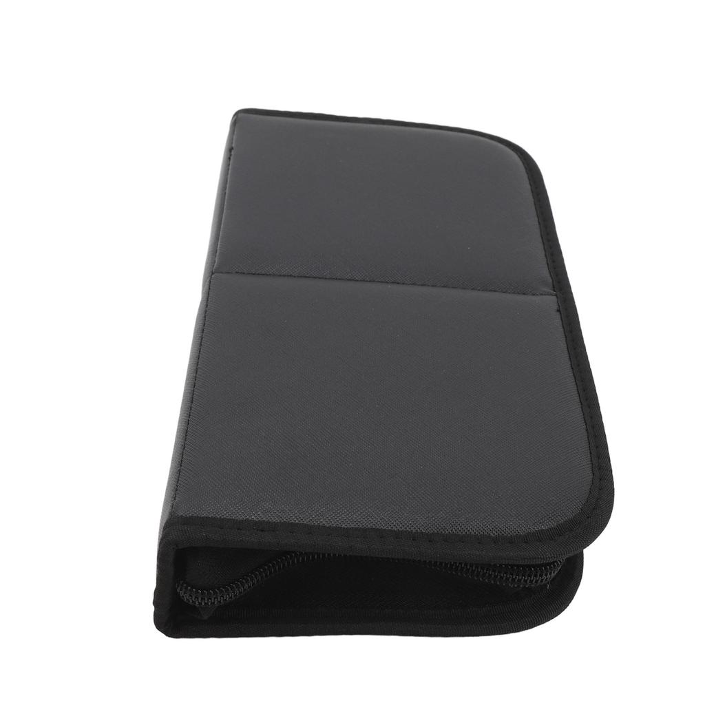 Folding Makeup Brush Bag 23 Holes Large Capacity Waterproof PU Leather Cosmetic Brush Storage Holder