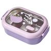 Bento Lunchbox Tragbar Sicher Auslaufsicher Unterteilt Edelstahl Thermische Lunchbox für Studenten Schule Büro Lila