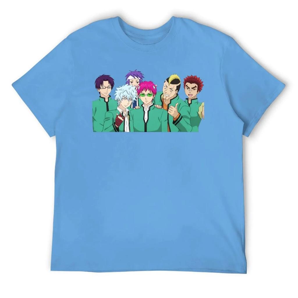Saiki K Friend Group For Sale T-shirts Graphic Vintage T-shirt Crewneck Sport Humor Graphic Aactivity Competition Eur Size