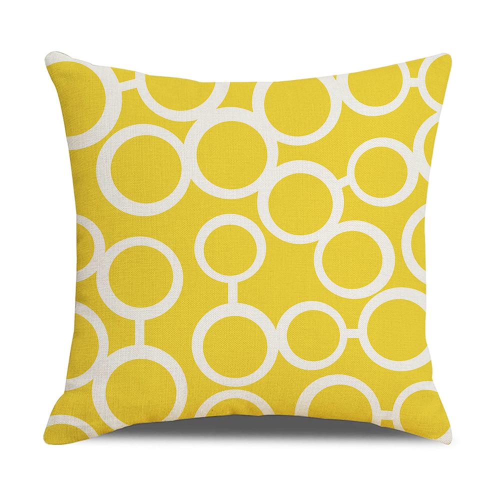 Nordic Geometric Decorative Pillow Sofa Cushion Cover Modern Home Decor Square Pillowcase Peach Skin Pillowcase