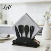 Nordic Style Tissue Storage Stand Rustic Wooden Napkin Holder Free Standing Paper Dispenser Modern Simple Fashionable for Dining Table Coffee