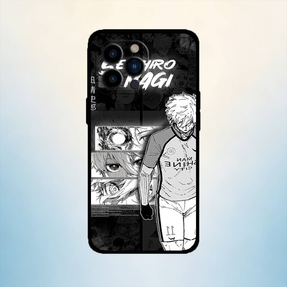 

AAA B-BLUE LOCKS S-Seishiro Nagi Phone Case For iPhone 17,16,15,14,13,12,11 Plus,Pro Max,XS,Soft Silicone Black Cover iPhone16e