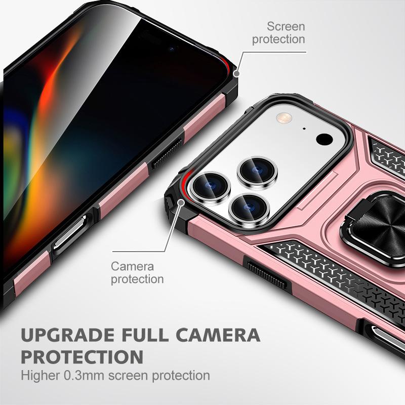 Hot Sale Applicable Apple 17 Mobile Phone Case Car Magnetic Holder iPhone16Pro Mobile Phone Case 15