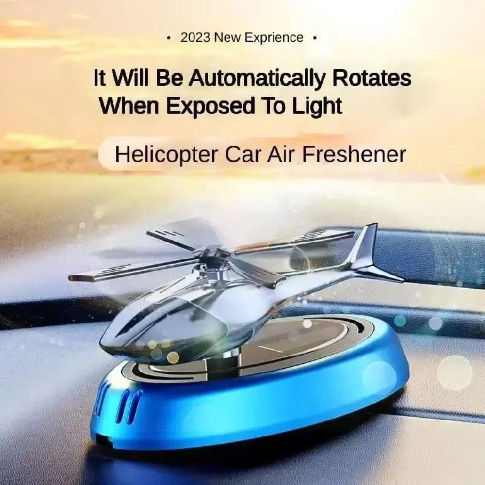 Helicopter Model Solar Car Air Freshener Non-toxic Rotating Car Perfume Auto Aroma Diffuser  Office