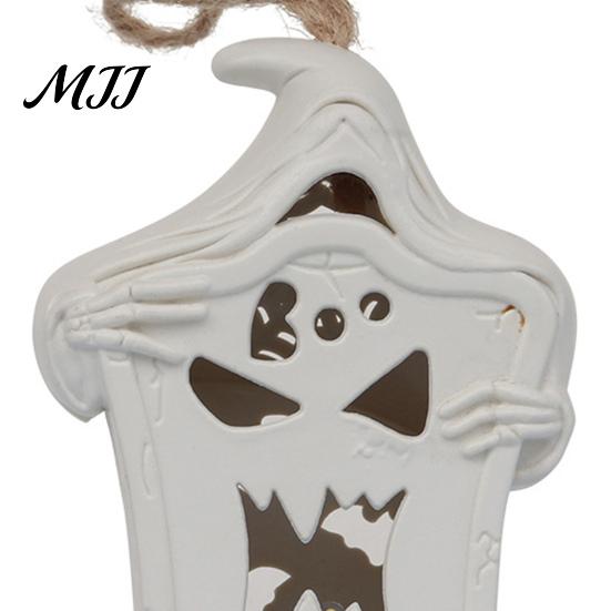 Luminous Party Decorations Halloween Light Up Tombstone Ornaments, Spooky Small Hanging Graveyard Decoration with Atmospheric Scene Props LED