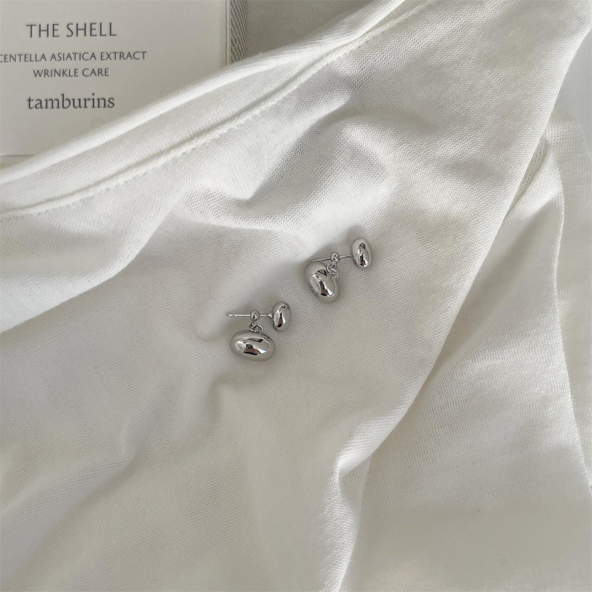 

Большие и маленькие серьги-пусеты в стиле инс, простой универсальный дизайн, модные женские серьги с серебряной иглой, подчеркивающие индивидуальность, универсальные и изысканные 925 silver needles