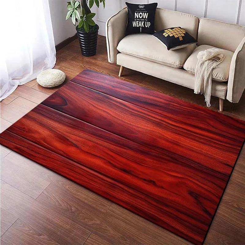 Wooden Floor Pattern Mats Door Front Decoration Home Living Room Mats