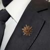 10pcs/set Star Brooch Fashion Luxury Men Lapel Button Suit Corsage Badge Shirt Collar Zircon Brooches Clothing Accosseries Jewelry Gifts