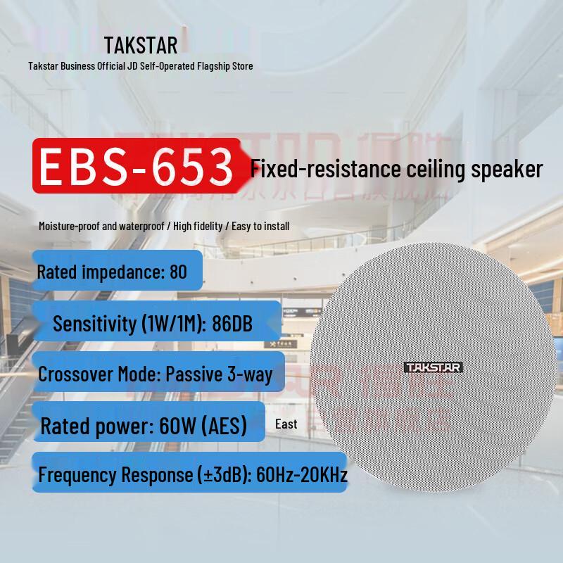 TAKSTAR EBS-653 Recessed Ceiling Speaker 269x269x150mm