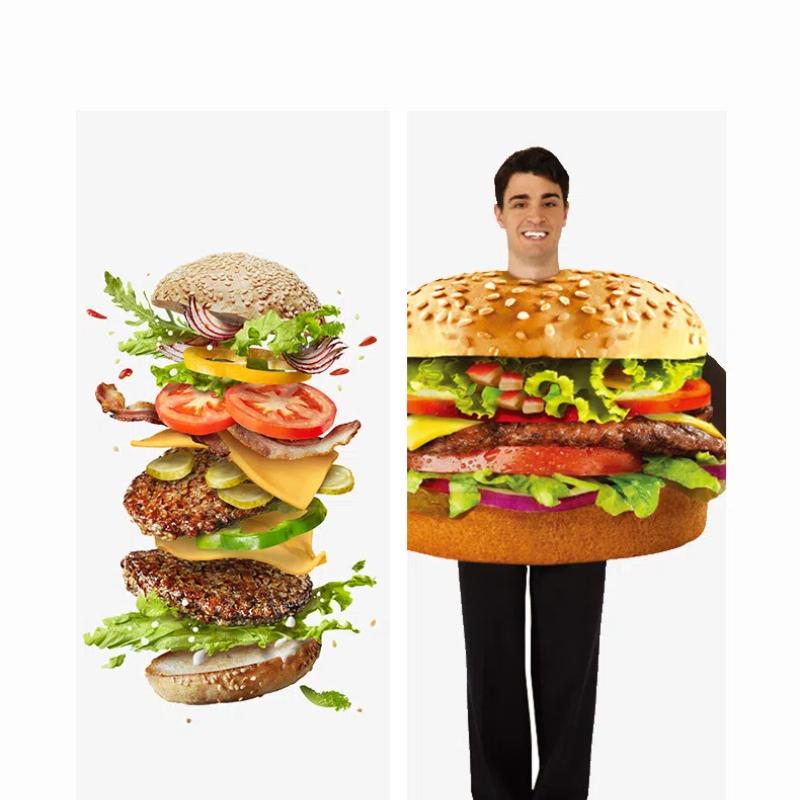 Hamburger Stage Role Playing Costume Cosplay Makeup Ball Party Performance Hamburger Costume