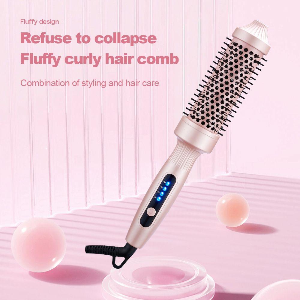 2 In 1 Curling And Straightening Hair Brush Curling Hair Styling Brush Hair Styling Comb Home Use