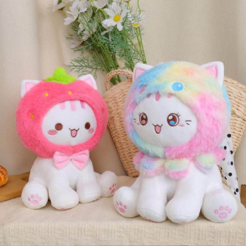 Adorable Plush Cat Toy Soft Stuffed Animal Cuddly Pillow For Kids Gifts And Comforting