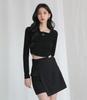 AVANDRESS Square Neck Line Crop Long Sleeve - 6Col