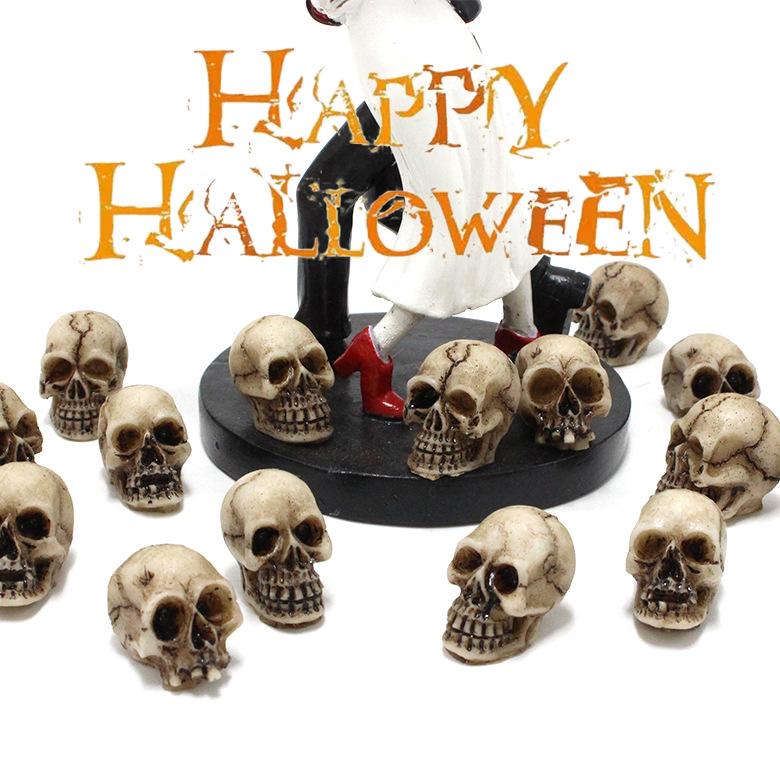 Couvre-chef Squelette et Tête de Fantôme pour Halloween: 20pcs Pierre de Pavage Décoration pour Micro Paysage et Pots de Fleurs