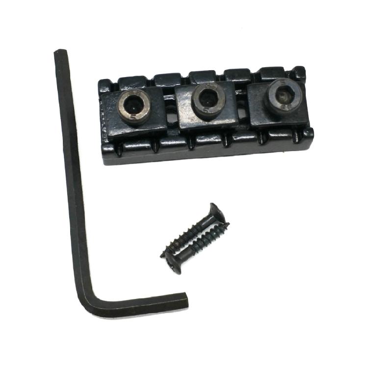 

6 String Electric Guitar String Locking Nut 43mm with Mounting Screws Wrench Set чорний