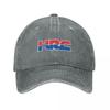 HRC Pattern Printing Cowboy Hats Adjustable Denim Baseball Cap Vintage Washed Cotton Unisex Hat for Men Women All Seasons