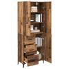Wall Mounted Highboard Reclaimed Wood Look 69.5 x 34 x 180 cm Engineered Wood