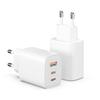 Carregador Rápido de Parede 65W com 3 Portas 2 USB-C 1 USB-A Bloco de Carregamento Rápido para Telefone Tablet Múltiplos Dispositivos