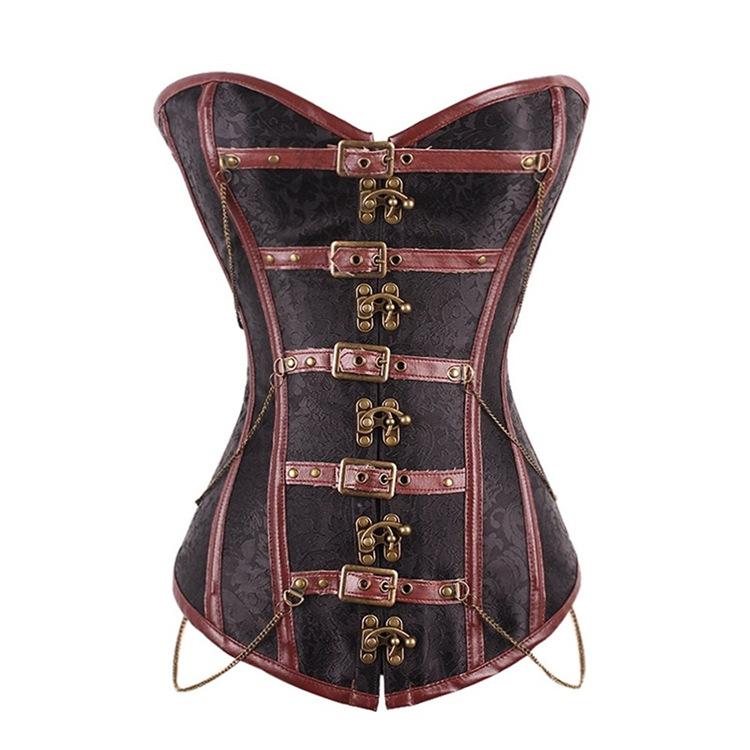 

Spot coffee colored Gothic style corsets, court tight corsets, shapewear XXL коричневий