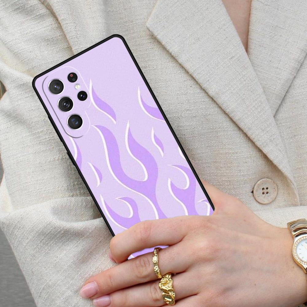 Fashion Design Flame Pattern Cell Phone Case for Samsung Galaxy S26 Ultra S25 S24 S23 S22 S21 S20 Note10 Cover