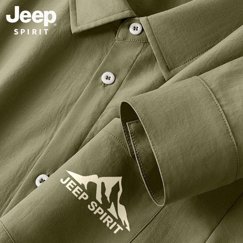 JEEP SPIRIT Men s Casual Loose Fit Cooling Long Sleeve Shirt XL