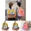 Childrens Oxford Cloth Backpack With Color Block Design For School And Travel Use