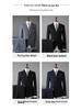 Men's Double-Breasted Striped Suit Set for Weddings & Business – Slim Fit Tuxedo & Formal Wear