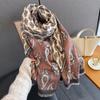 New fashionable cashew flower printing splicing scarf women's autumn and winter versatile neck protection shawl warm and cold scarf