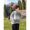 Boys' Round Neck Sweater Children's Autumn and Winter 2025 New Children's Clothing Toddler Baby Winter Thick Knit Top Trendy